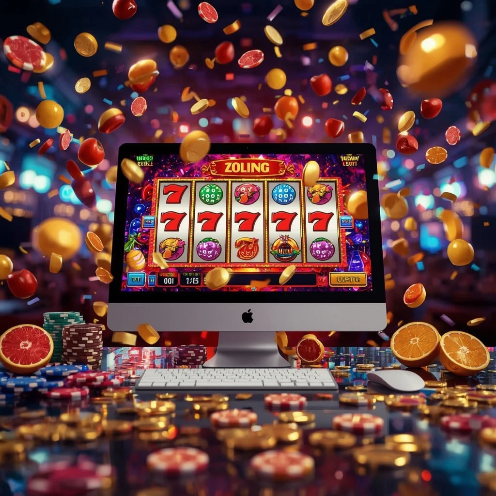 slot machines on the monitor PLAY MILLION CASINO